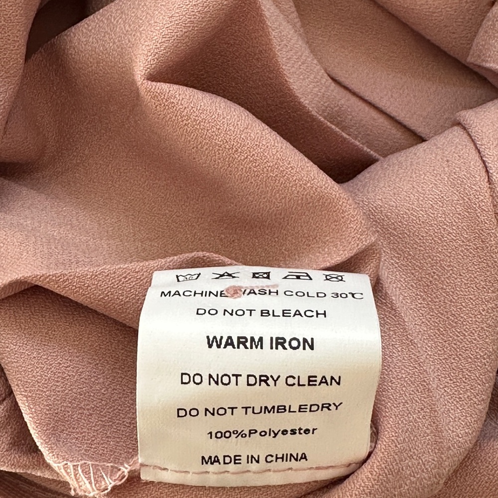 Veiled Collection Dusty Pink wide leg pleated jumpsuit - Picture 10 of 10